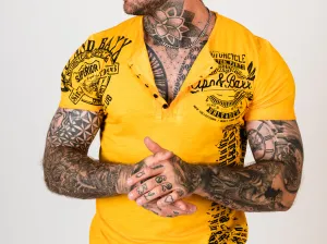 Pánske tričko CIPO & BAXX CT789 MUSTARD Farba: Žltá, Konfekčná veľkosť: L