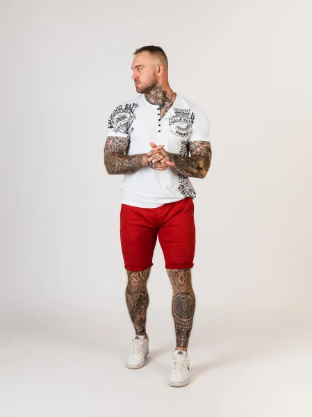 Pánske kraťasy CIPO & BAXX CK272 BURGUNDY Farba: Červená, Konfekčná veľkosť: W38