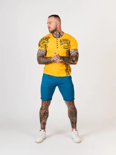 Pánske tričko CIPO & BAXX CT789 MUSTARD Farba: Žltá, Konfekčná veľkosť: L