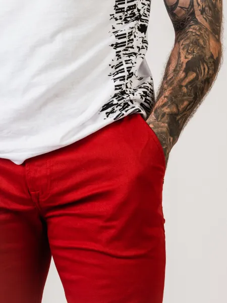 Pánske kraťasy CIPO & BAXX CK272 BURGUNDY Farba: Červená, Konfekčná veľkosť: W38