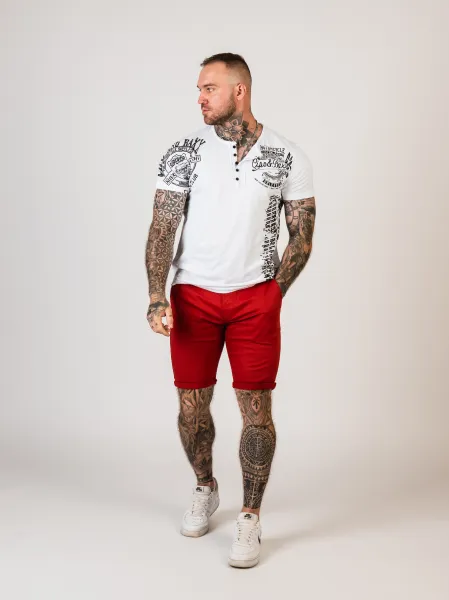 Pánske kraťasy CIPO & BAXX CK272 BURGUNDY Farba: Červená, Konfekčná veľkosť: W38
