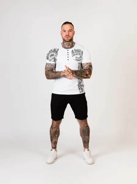 Pánske tričko CIPO & BAXX CT789 WHITE Farba: Biela, Konfekčná veľkosť: M