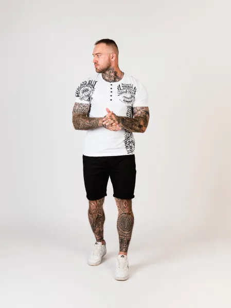 Pánske tričko CIPO & BAXX CT789 WHITE Farba: Biela, Konfekčná veľkosť: M