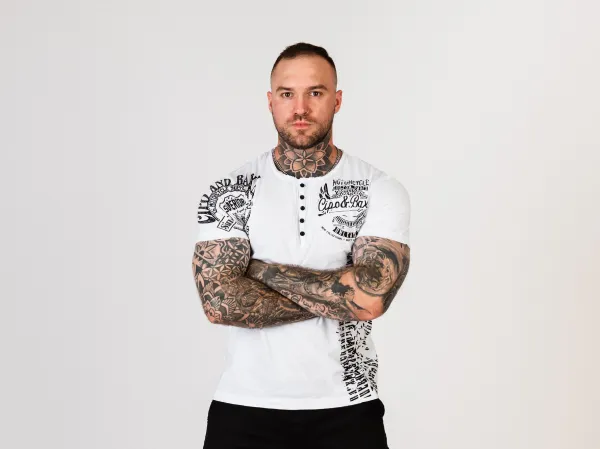 Pánske tričko CIPO & BAXX CT789 WHITE Farba: Biela, Konfekčná veľkosť: M