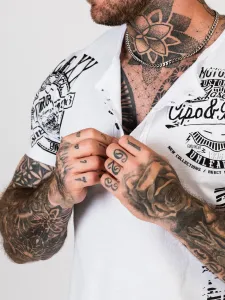 Pánske tričko CIPO & BAXX CT789 WHITE Farba: Biela, Konfekčná veľkosť: M