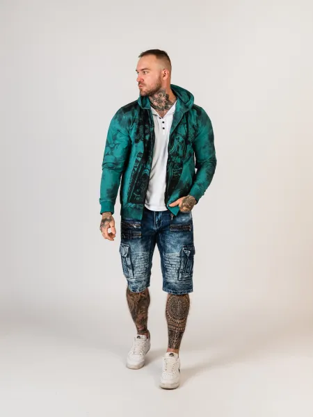 Pánska mikina CIPO & BAXX CL561 GREEN Farba: Zelená, Konfekčná veľkosť: M