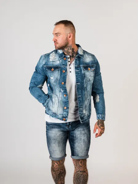 Pánska bunda CIPO & BAXX CJ291 BLUE Farba: Modrá, Konfekčná veľkosť: M