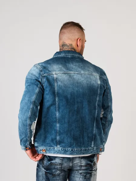 Pánska bunda CIPO & BAXX CJ291 BLUE Farba: Modrá, Konfekčná veľkosť: M