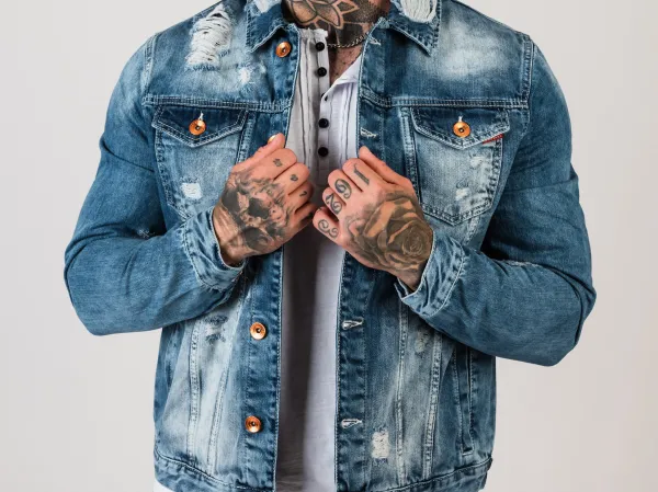 Pánska bunda CIPO & BAXX CJ291 BLUE Farba: Modrá, Konfekčná veľkosť: M