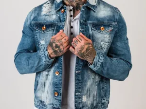Pánska bunda CIPO & BAXX CJ291 BLUE Farba: Modrá, Konfekčná veľkosť: M