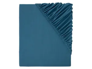 Livarno home Napínacia džersejová plachta, 90 – 100 x 200 cm (modrá)