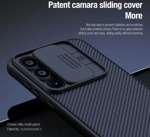 Nillkin CamShield kryt na Samsung Galaxy A55 5G, čierny