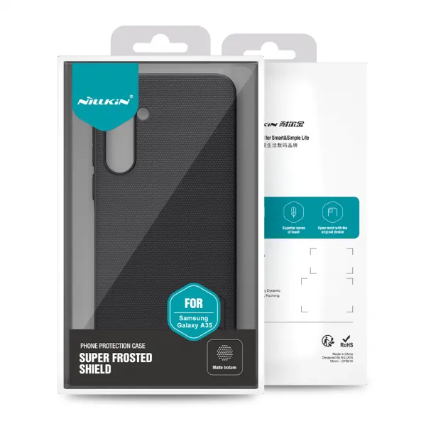 Nillkin Super Frosted Kryt pre Samsung Galaxy A35 5G, Čierny