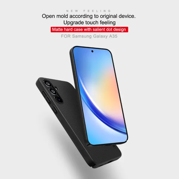 Nillkin Super Frosted Kryt pre Samsung Galaxy A35 5G, Čierny