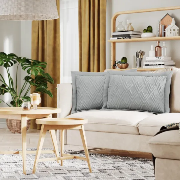 AmeliaHome Súprava obliečok na vankúš Ofélia I sivá - 2 kusy, veľkosť 50x70*2