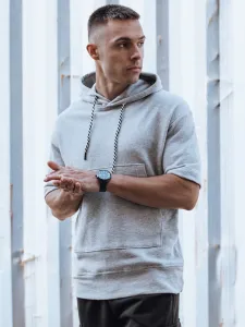 Pánska mikina s kapucňou - šedá