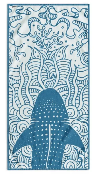 DECOKING - Luxusná plážová osuška BLUE SHARK