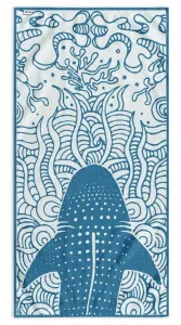 DECOKING - Luxusná plážová osuška BLUE SHARK