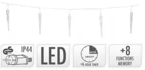 DekorStyle Vánoční světelný LED řetěz Icicle 570 cm studená bílá