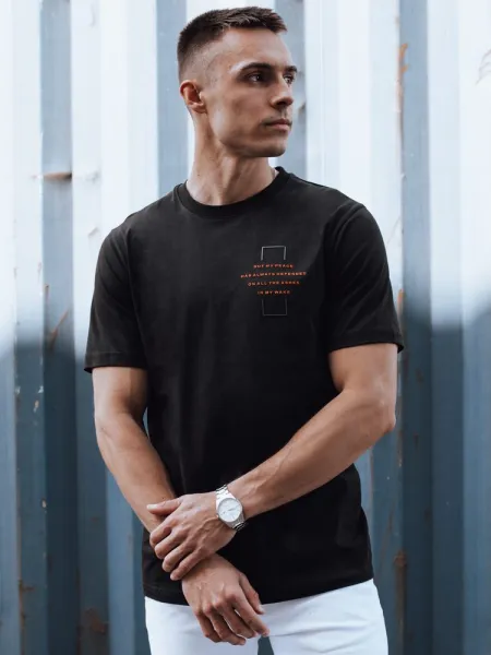 Trendy tričko s krátkym rukávom pre pánov čierne