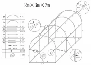 Fóliový tunel - záhradný skleník AUREA 2x3m