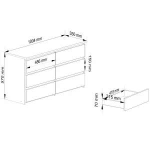 Ak furniture Komoda CL6 100 cm grafitově šedá