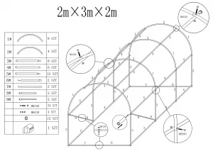 Fóliový tunel - záhradný skleník AUREA 2x3m