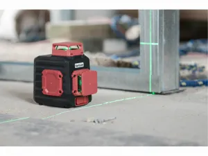 FORTUM 4780214 Laser líniový, krížový samonivelačný, zelený, 2D(1H360+1V360), Li-ion akumulátor