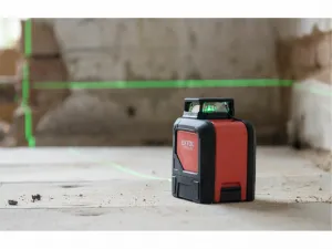 EXTOL PREMIUM 8823307 Laser líniový, krížový samonivelačný, zelený, 1D1V(1H360+1V)