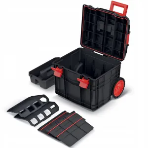 Prosperplast Sada kufrů na nářadí 2 ks CEBLOCCK PRO/ALLU LOG 45 x 38 x 54,5 cm černo-červená