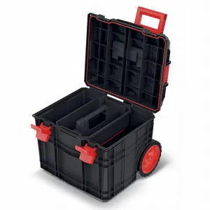 Prosperplast Sada kufrů na nářadí 2 ks CEBLOCCK PRO/ALLU LOG 45 x 38 x 54,5 cm černo-červená