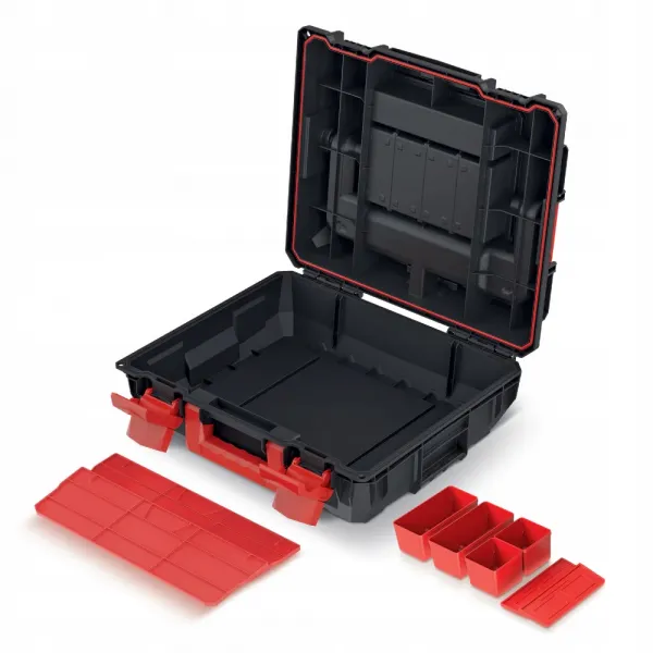 Prosperplast Sada kufrů na nářadí 2 ks CEBLOCCK PRO/ALLU LOG 45 x 38 x 54,5 cm černo-červená
