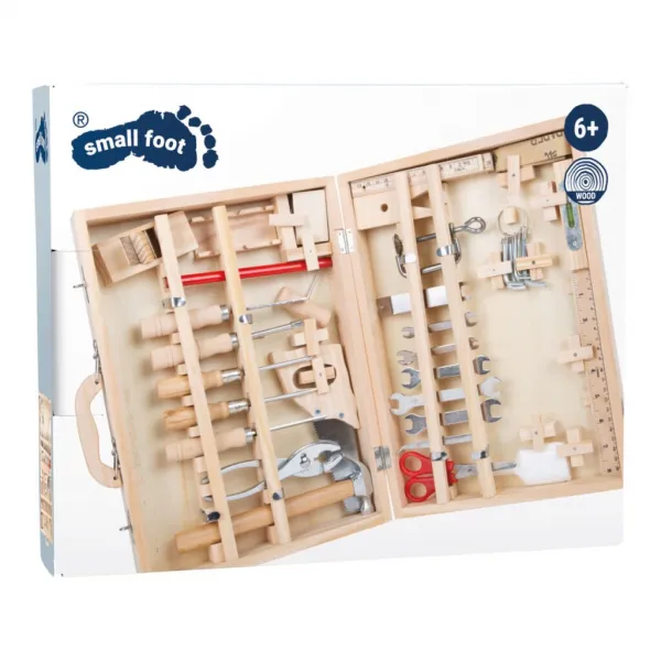 Hračka Small Foot Kufrík drevené náradie Deluxe