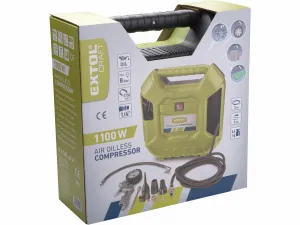 EXTOL CRAFT 418102 Kompresor bezolejový, príkon 1100W, 180l/min