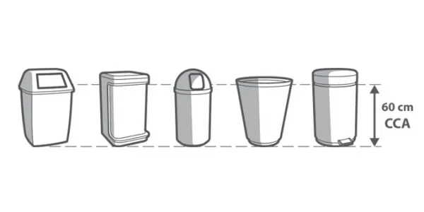 Zaťahovacie vrecká do odpadkových košov CLEAN KIT 60 l, 15 ks