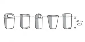 Zaťahovacie vrecká do odpadkových košov CLEAN KIT 60 l, 15 ks
