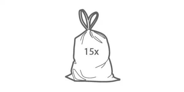 Zaťahovacie vrecká do odpadkových košov CLEAN KIT 40 l, 15 ks