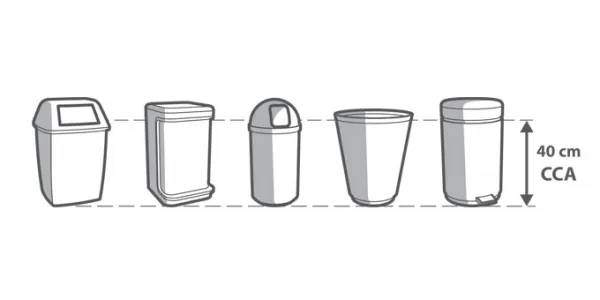 Zaťahovacie vrecká do odpadkových košov CLEAN KIT 40 l, 15 ks
