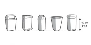 Zaťahovacie vrecká do odpadkových košov CLEAN KIT 40 l, 15 ks