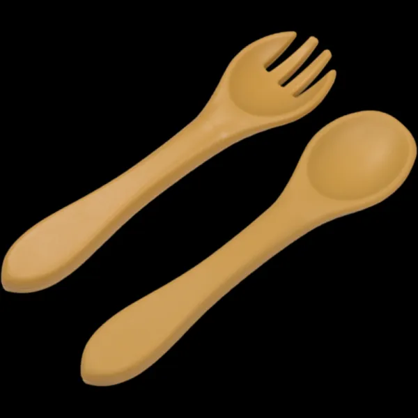 TRYCO - Silikónová lyžička & vidlička, Honey Gold