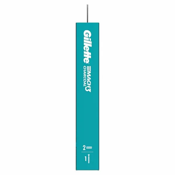 Gillette Mach3 Charcoal Holiaci strojček pre Mužov, 1 Holiaci Strojček, 2 Náhradné Holiace Hlavice