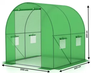 Kryt pre fóliový tunelový záhradný skleník 2x2 m