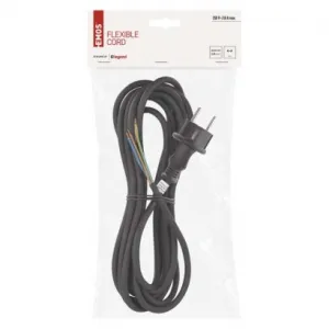EMOS Flexošnúra guma/neoprén 3× 1 mm2, 5m, čierna