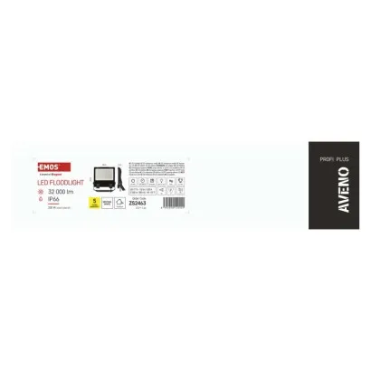 EMOS LED reflektor AVENO čierny, 200W neutrálna biela