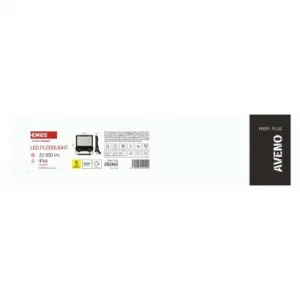 EMOS LED reflektor AVENO čierny, 200W neutrálna biela