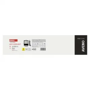 EMOS LED reflektor AVENO čierny, 150W neutrálna biela