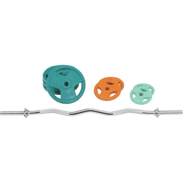 Gorilla Sports Set nakladacích tyčí + závažia, hviezdice, 35 kg