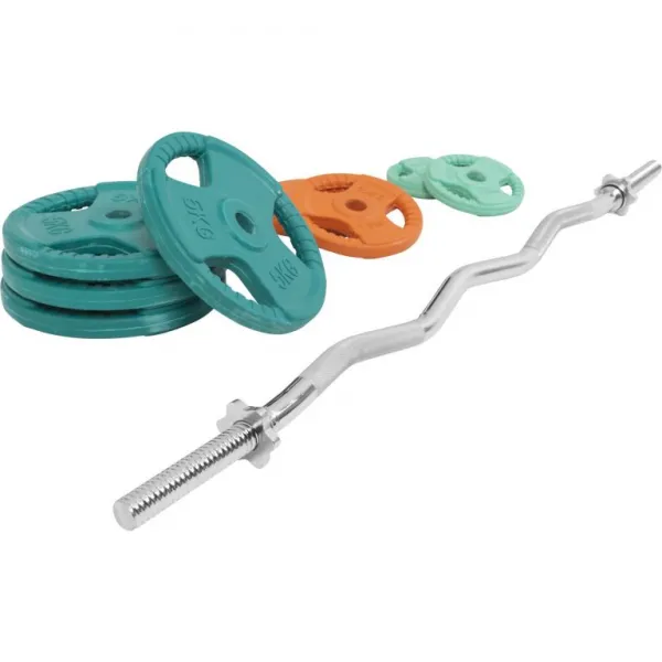 Gorilla Sports Set nakladacích tyčí + závažia, hviezdice, 35 kg