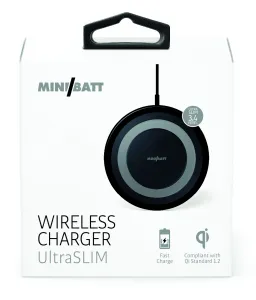 MiniBatt UltraSLIM - Qi bezdrôtová nabíjačka, fast charge MB-USLIM-B