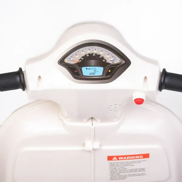 Baby Mix Detská elektrická motorka Vespa, biela